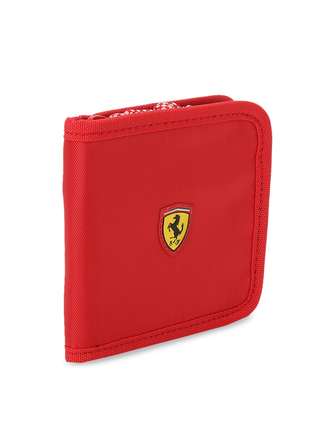 Unisex Red Solid Ferrari Fanwear Zip Around Wallet-05385601