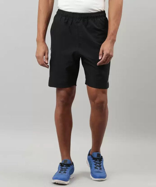 Solid Men Black Sports Shorts-h61356