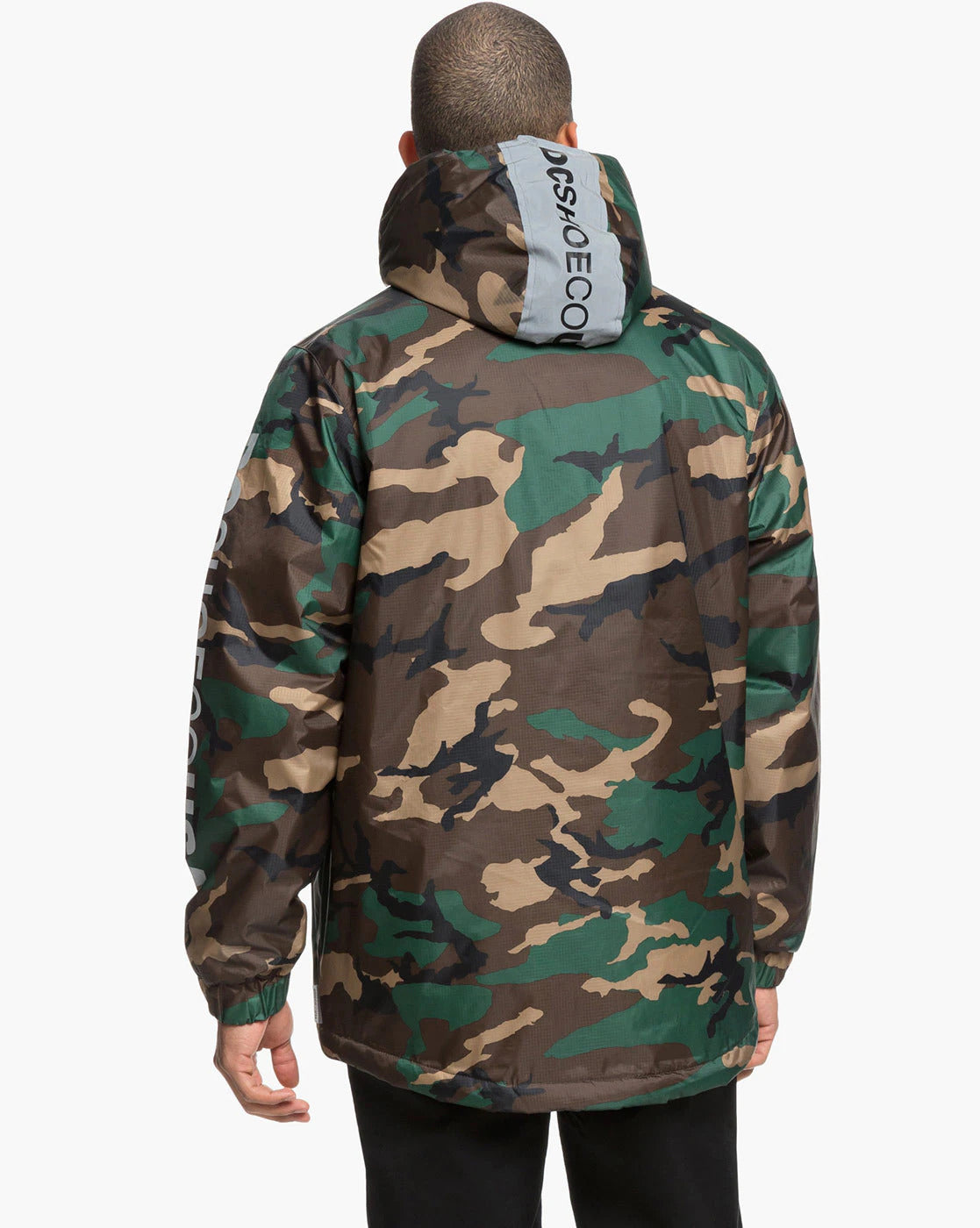 Camouflage Print Jacket with Kangaroo Pockets-Edyjk03184
