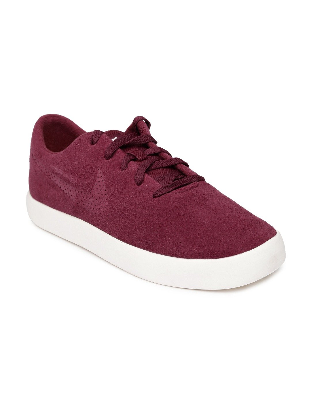 Men Maroon Essentialist Suede Casual Shoes - Discount Store