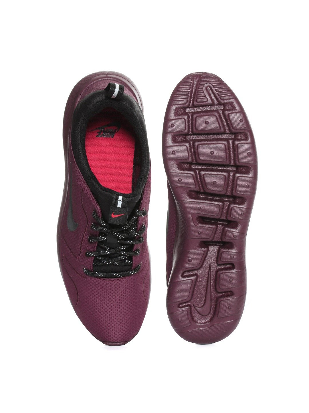 Men Burgundy Kaishi 2.0 SE Woven Regular Sneakers - Discount Store
