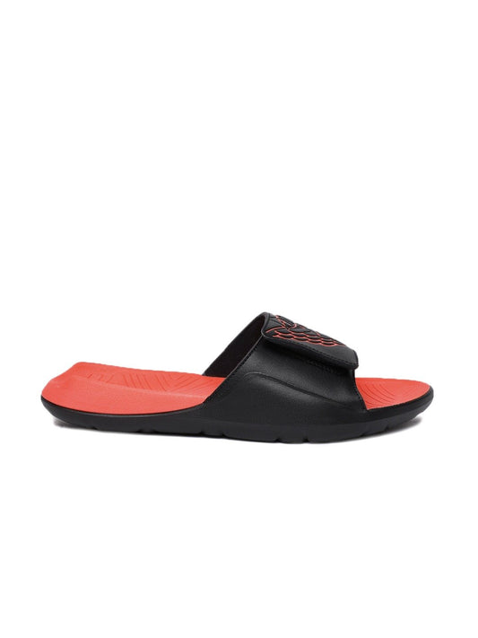 Men Black & Red Jordan Hydro 7 Printed Sliders - Discount Store