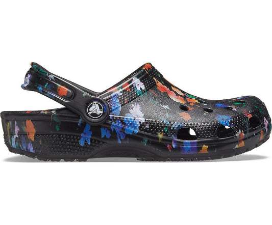 Classic Printed Floral Black/Multi Unisex Clog-206376-0c4
