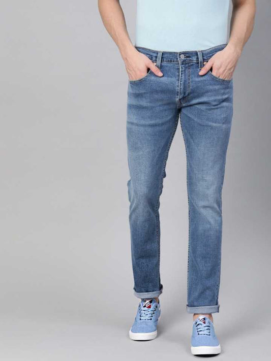 Skinny Men Blue Jeans-65504-0473