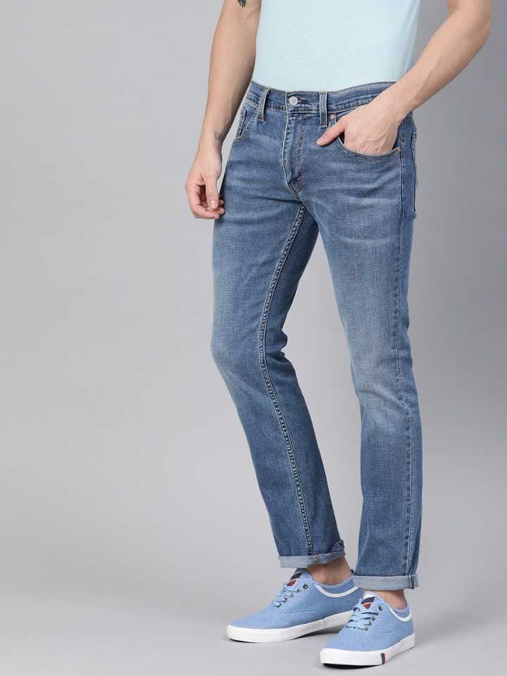 Skinny Men Blue Jeans-65504-0473