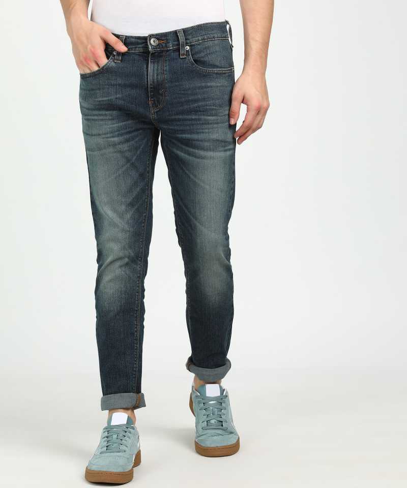 Skinny Men Blue Jeans-13925-0002