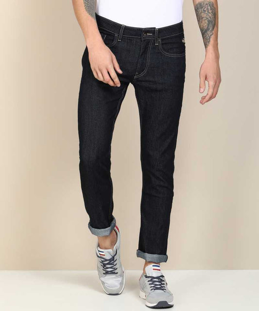 Tapered Fit Men Blue Jeans-FMJNO1036