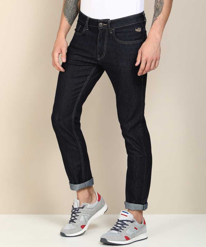 Tapered Fit Men Blue Jeans-FMJNO1036