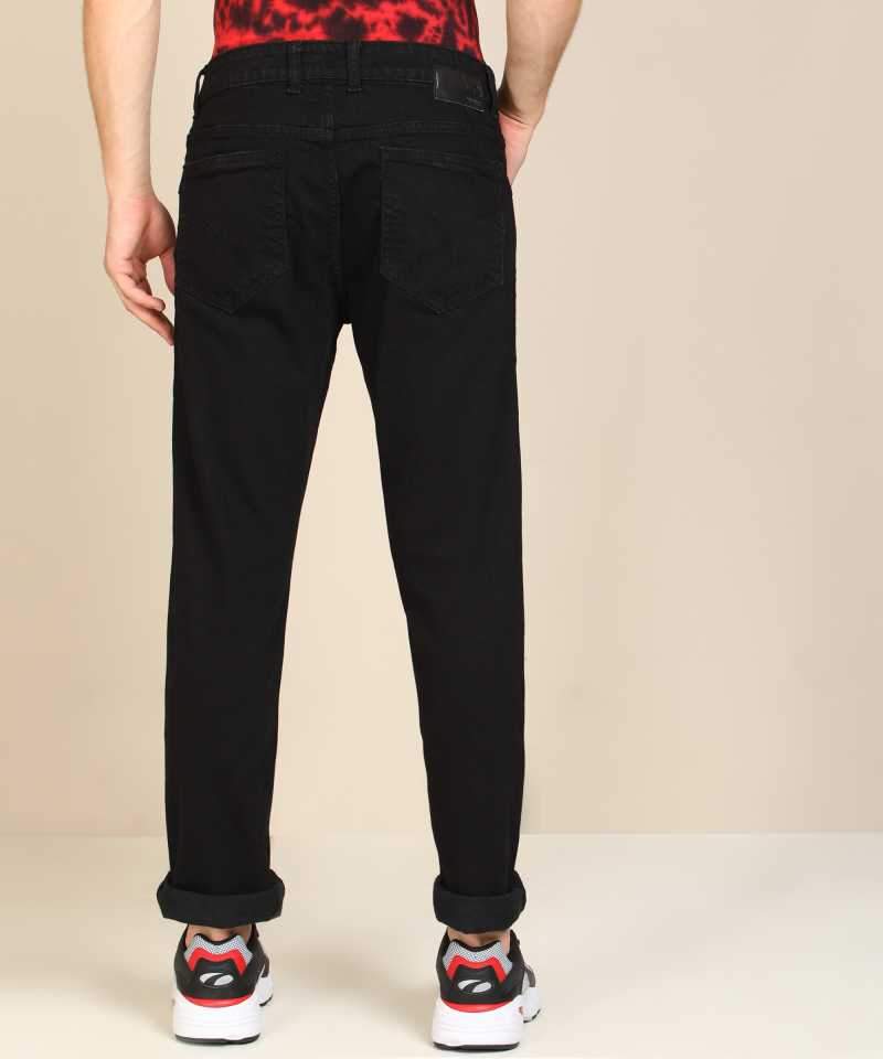 Tapered Fit Men Black Jeans-FMJNO1145 - Discount Store