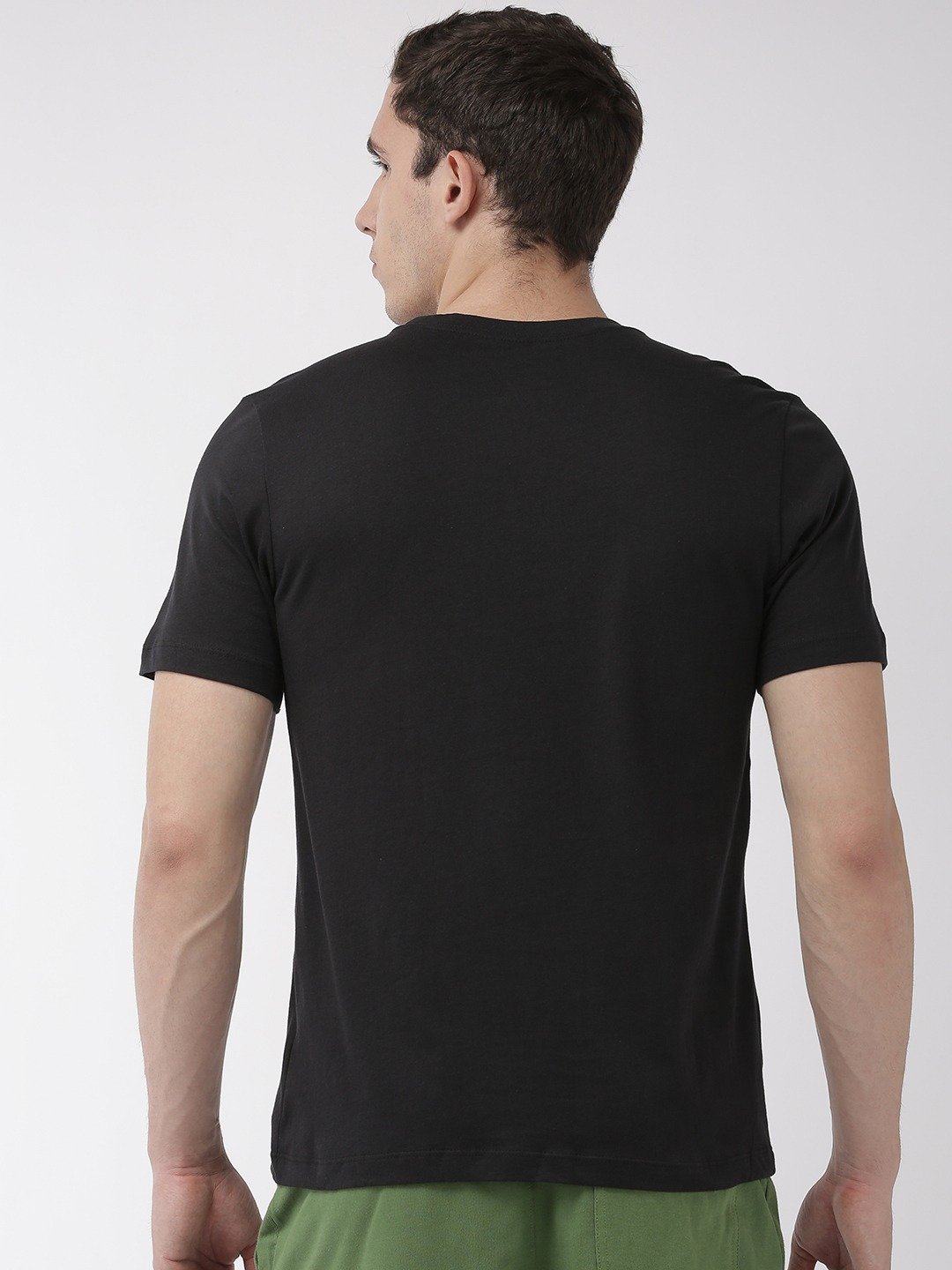 Men Black Printed Round Neck NSW JDI BUMPER T-shirt - Discount Store