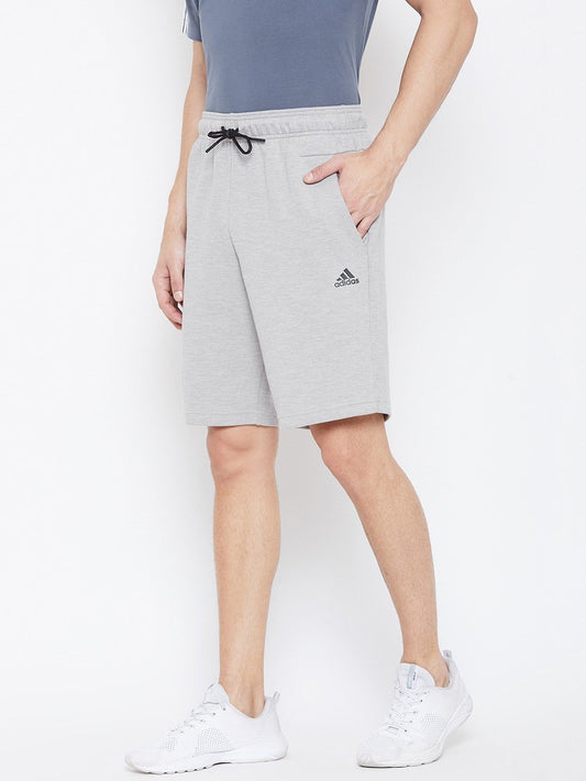 Men Grey Solid ID Stadium Solid Shorts - Discount Store