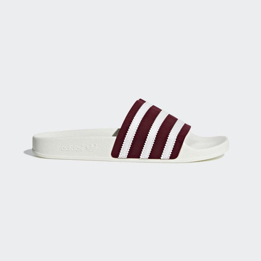ADILETTE SLIDES COLLEGIATE BURGUNDY / CLOUD WHITE / OFF WHITE - Discount Store