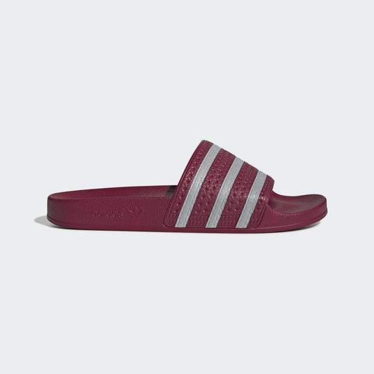 ADILETTE SLIDES COLLEGIATE BURGUNDY / CLOUD WHITE / COLLEGIATE BURGUNDY - Discount Store