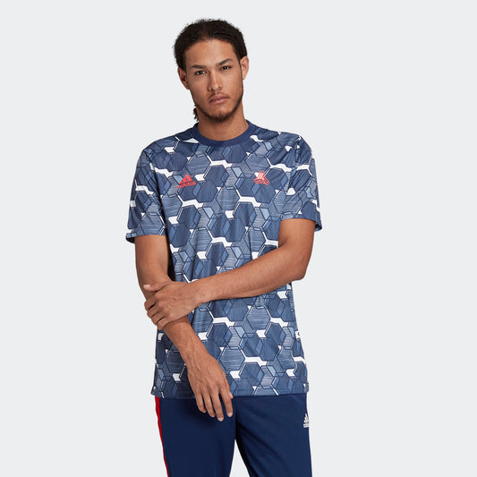 TAN GRAPHIC JERSEY TEAM NAVY