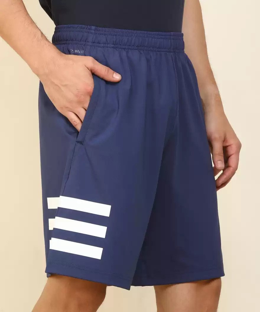 Solid Men Blue Sports Shorts-Gc7851