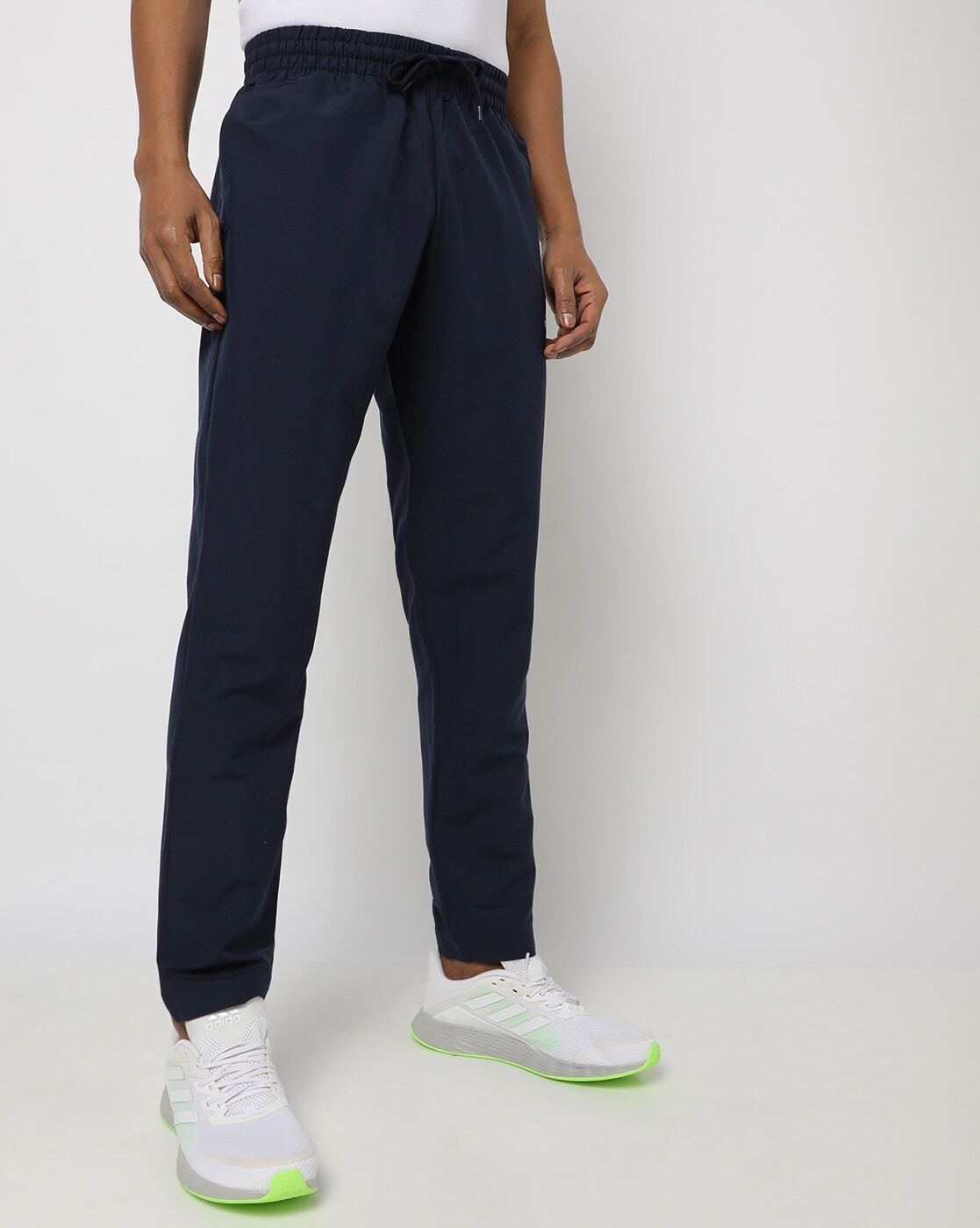 Mid-Rise Track Pants with Drawstring Waist-Hr7549