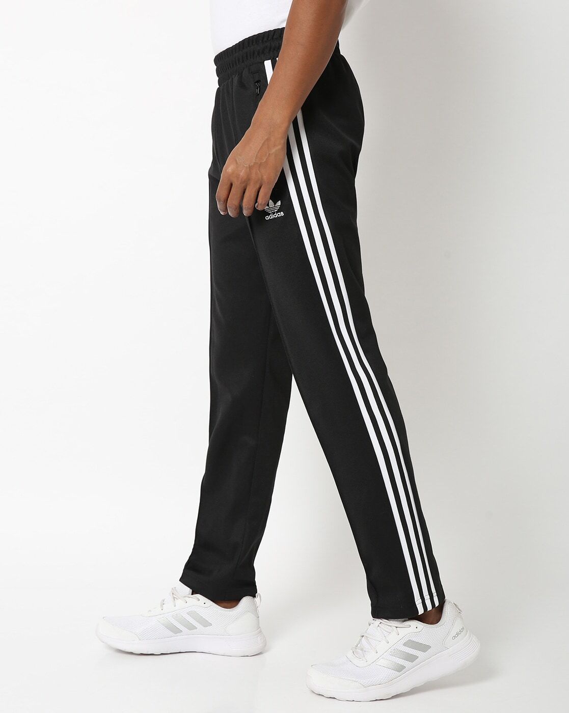 Side Striped Track Pants with Elasticated Waist-H09115