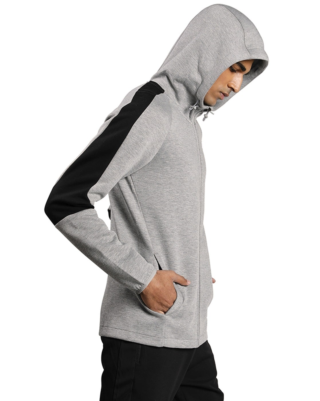 Slim Fit Evostripe Zip-Front Hoodie-585812 03