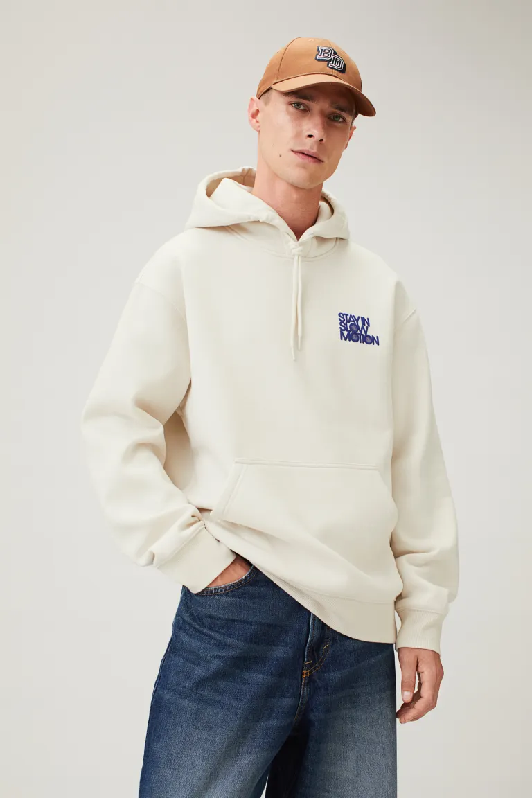 Relaxed Fit Hoodie-1019679034