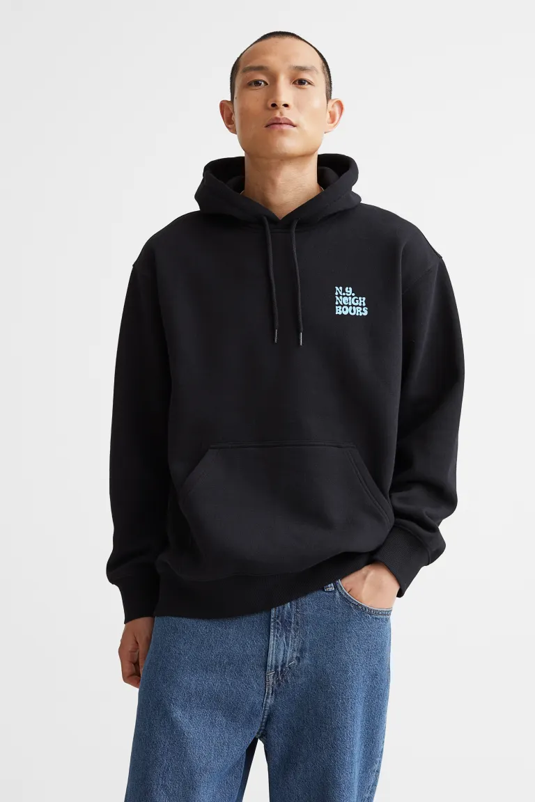Relaxed Fit Hoodie-1019679035