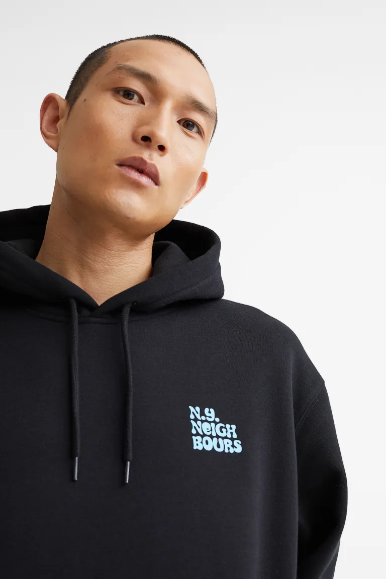 Relaxed Fit Hoodie-1019679035