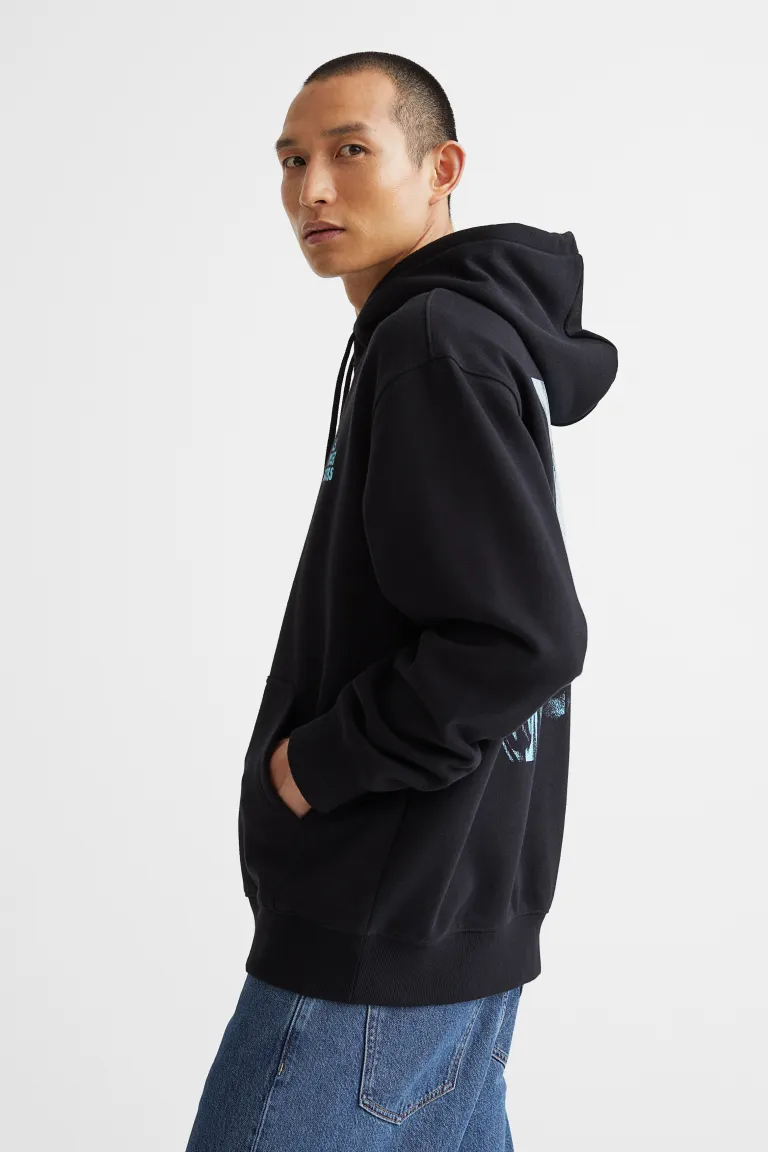 Relaxed Fit Hoodie-1019679035