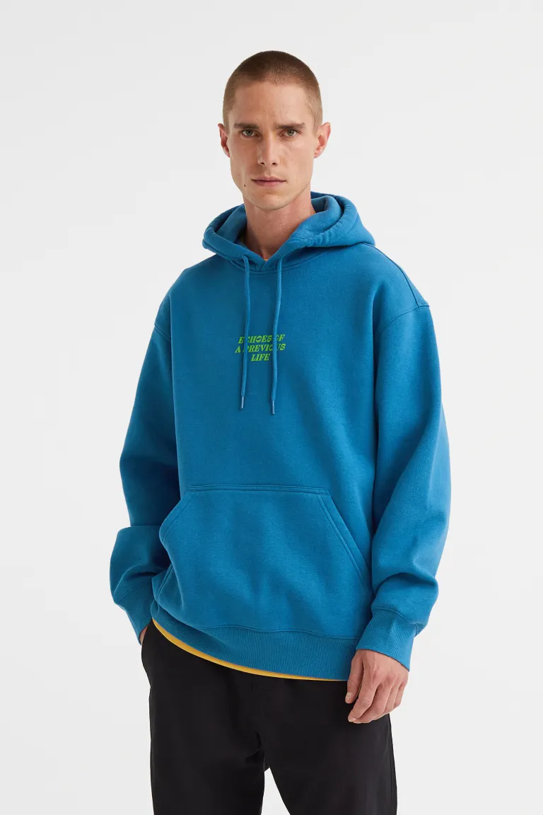 Relaxed Fit Hoodie-1019679036