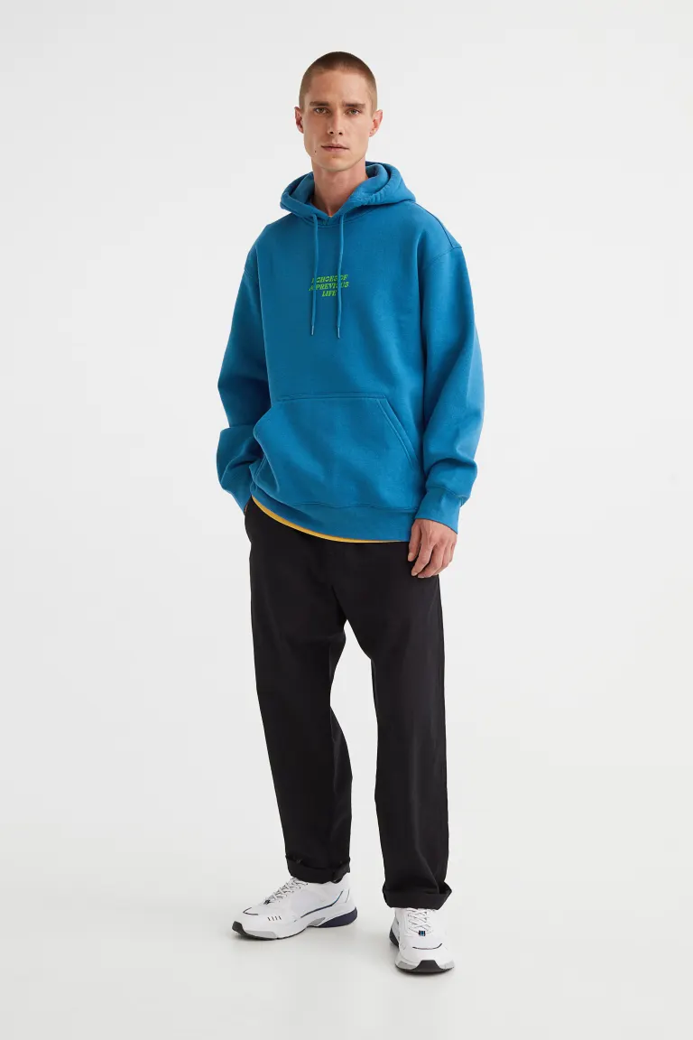 Relaxed Fit Hoodie-1019679036