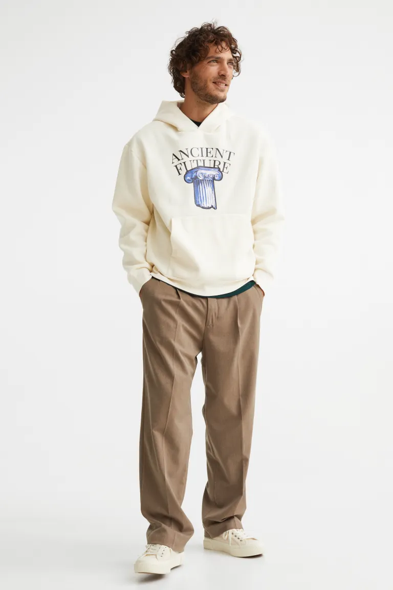 Relaxed Fit Hoodie-1070935001