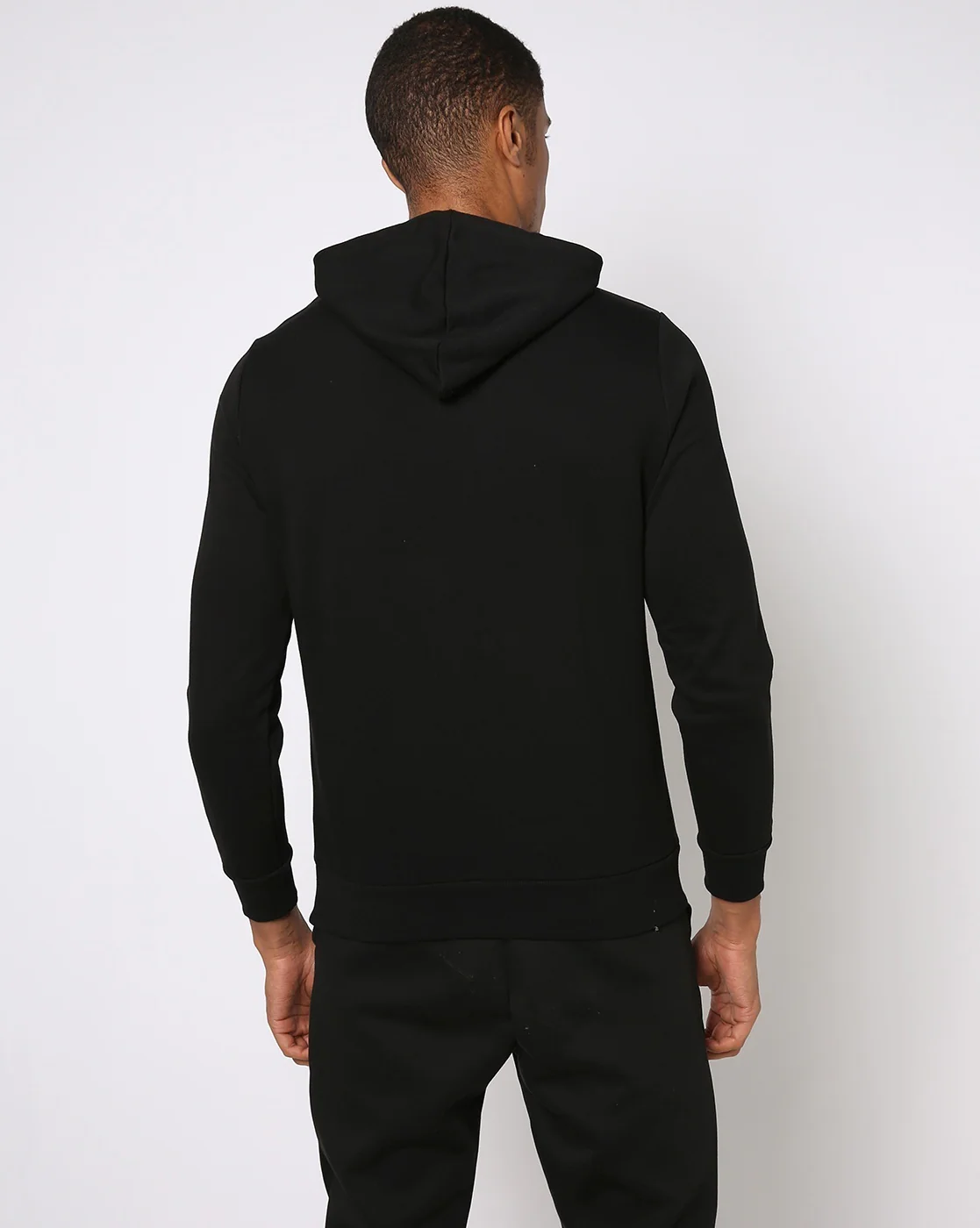 Graphic Print Hoodie with Kangaroo Pocket-534728 01
