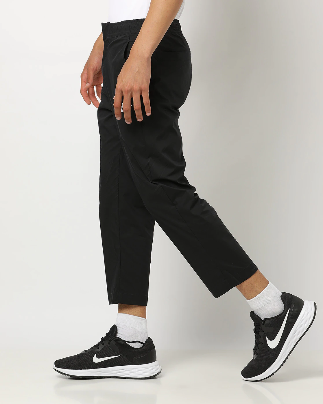 Brand Embroidered Ankle-Length Track Pants-Dm6824-010