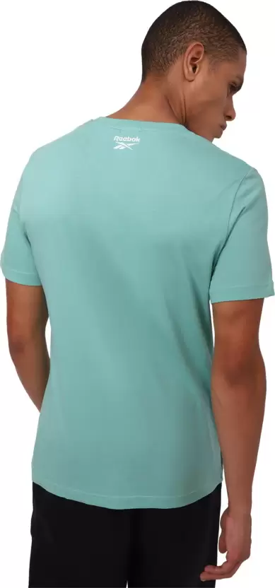 solid Round Neck Blue T-Shirt-Hu1655