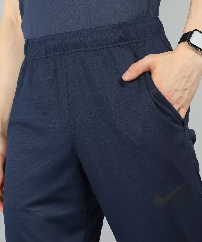 Dri-FIT Men Self Design Blue Track Pants-Dm6598-451