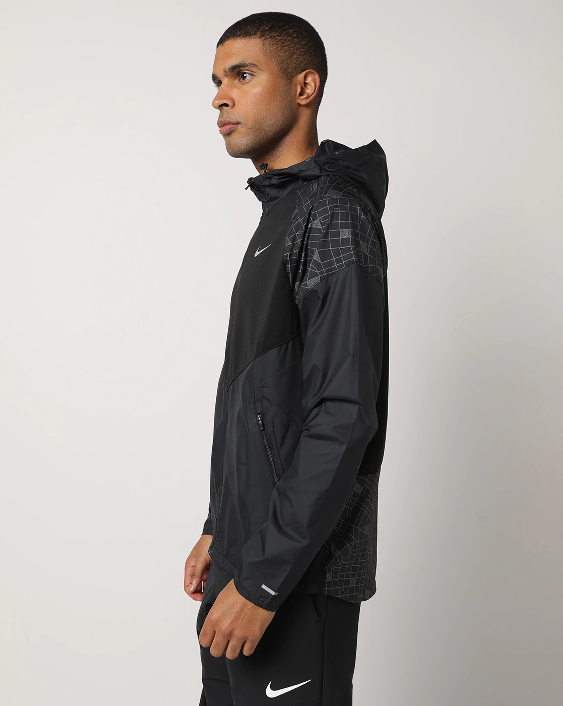 Printed Zip-Front Hooded Jacket-Dq6488-010