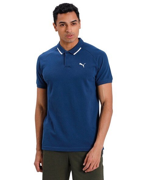 Sports Polo T-shirt with Contrast Tipping-584269 43