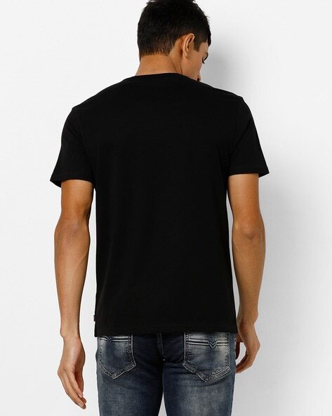 Crew-Neck Cotton T-shirt with Branding-16960-0155