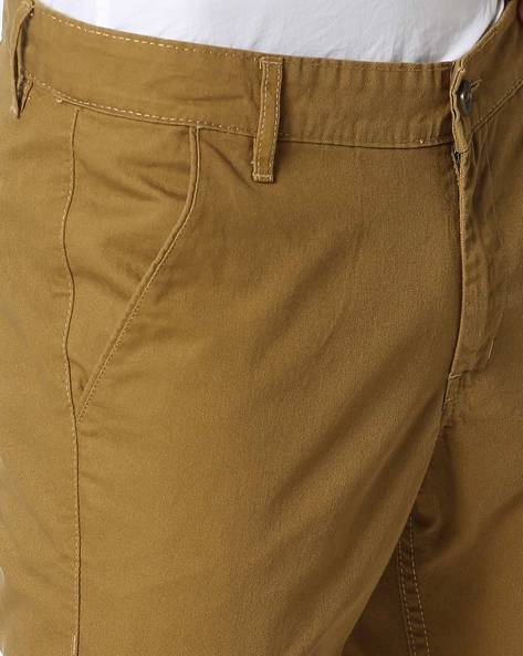 Slim Fit Flat-Front Chinos-2201