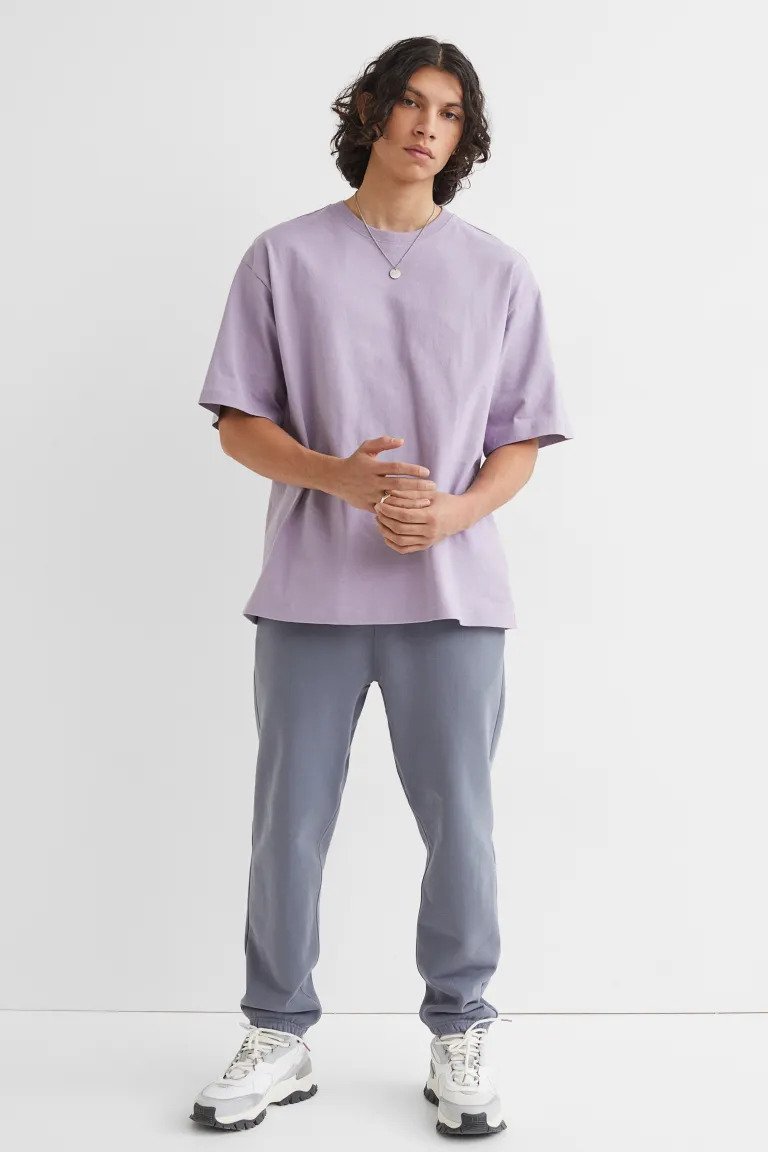 Relaxed Fit T-shirt-Light purple-0608945069