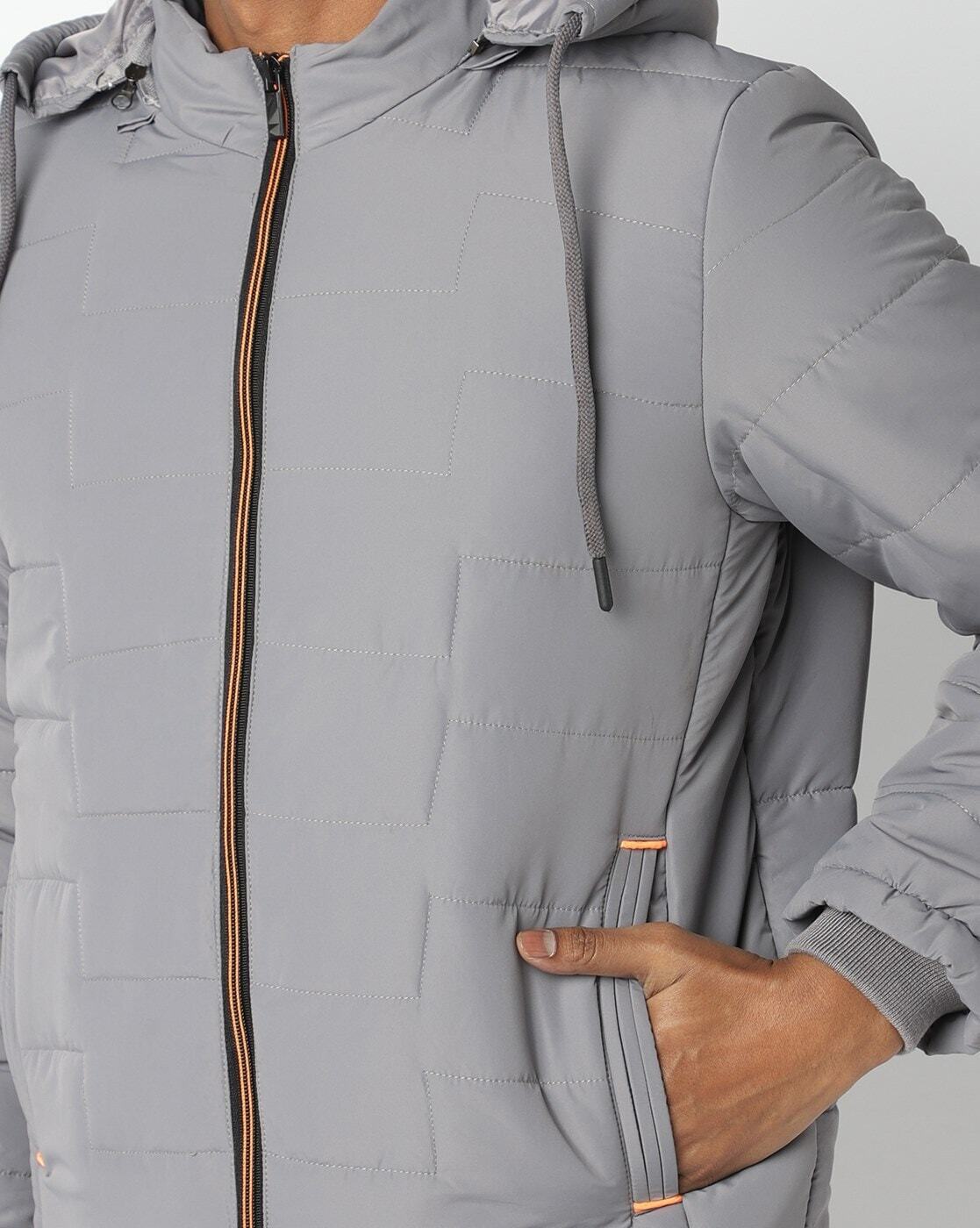 Zip-Front Jacket with Detachable Hood-21113w-smoke