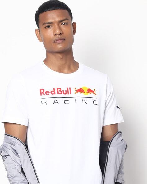 Red Bull Racing Logo Print Crew-Neck T-shirt-76313003