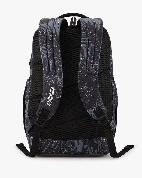 Tropical Print Backpack-AMT CRONE BLACK