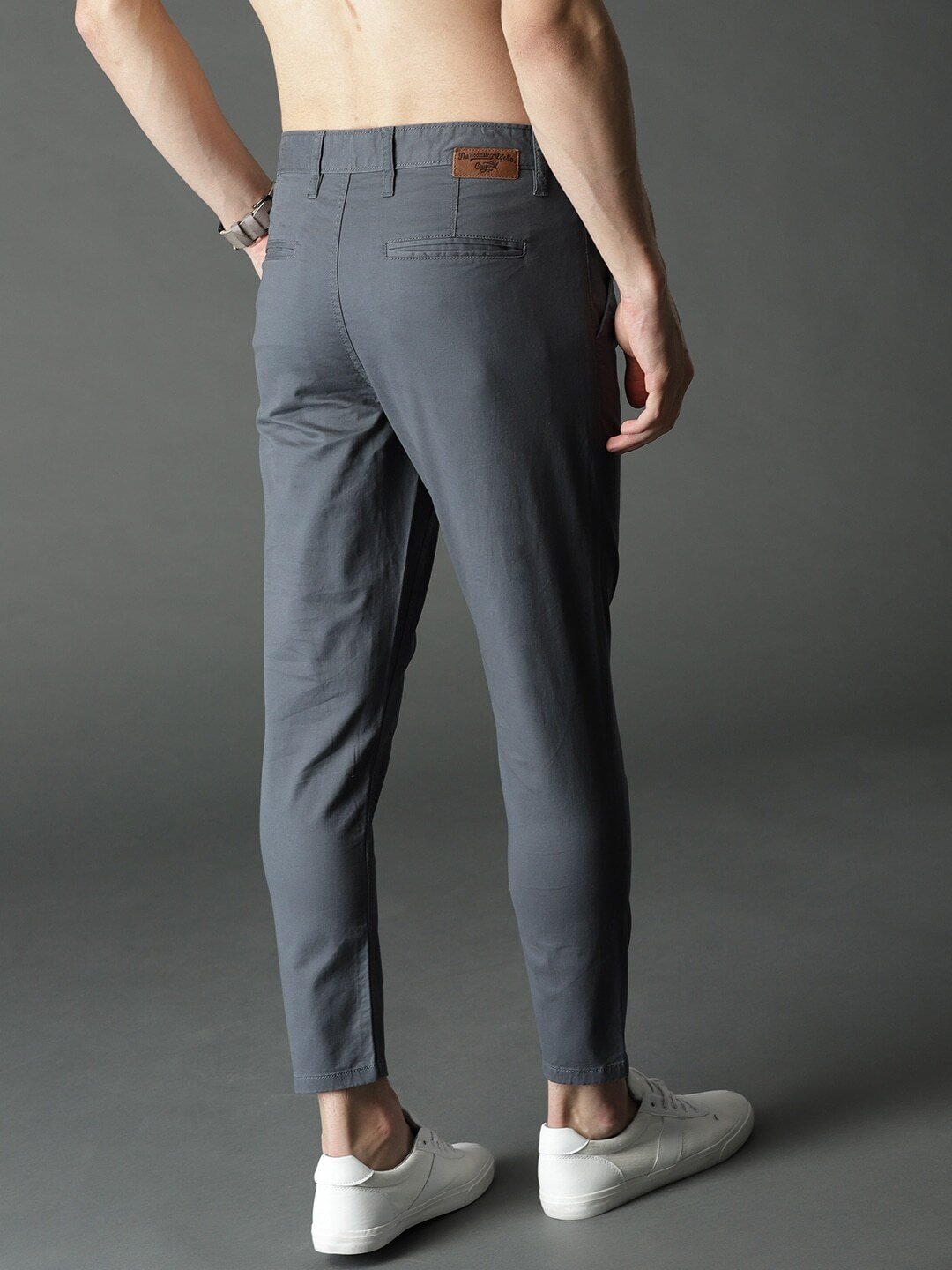 Men Grey Sustainable Trousers-7204204