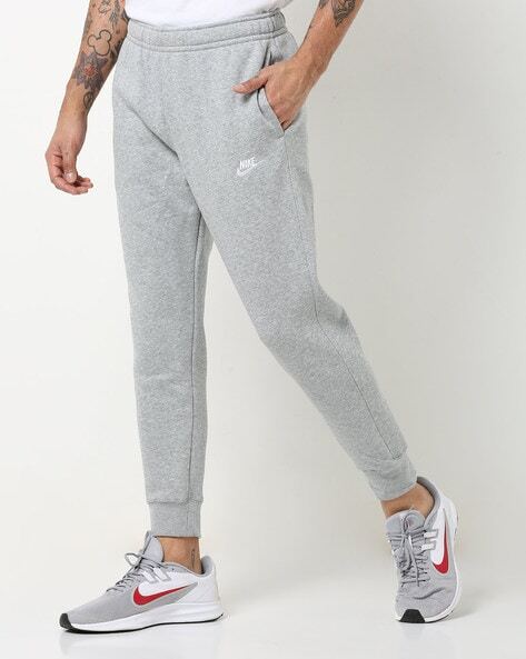 Heathered Joggers with Elasticated Drawstring Waist-BV2672-063