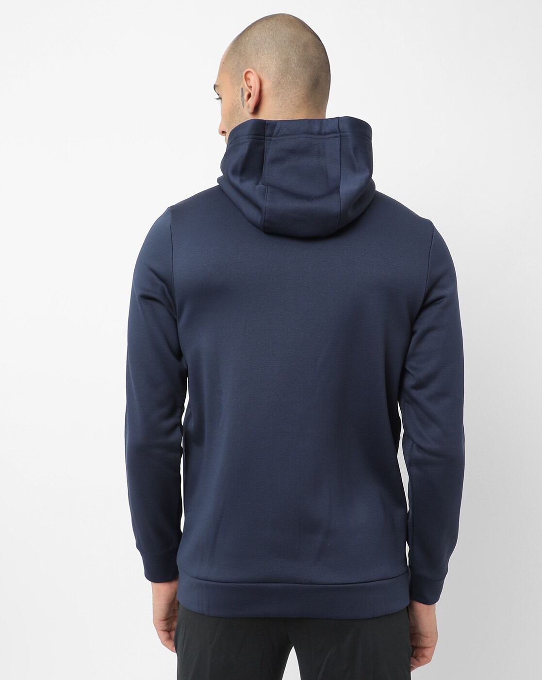 Front-Zip Hoodie with Split Kangaroo Pocket-Cu6232-451