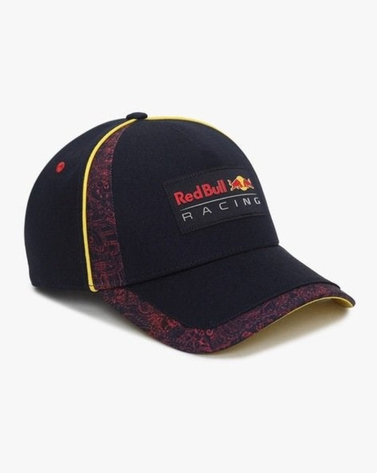 Panelled Baseball Cap with Printed Applique-02349401