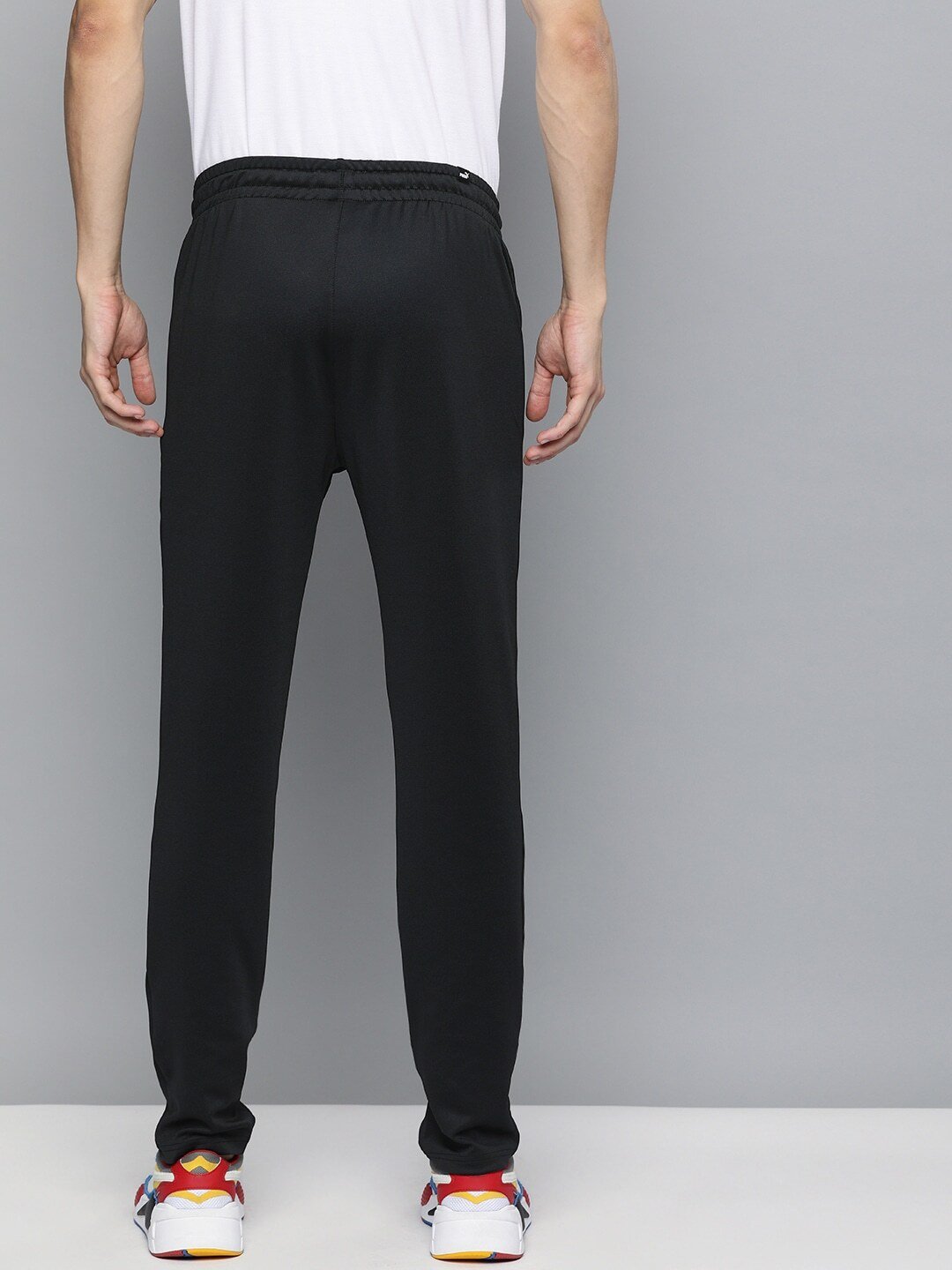Men Black Solid Elevated Slim Fit Track Pants-58313501