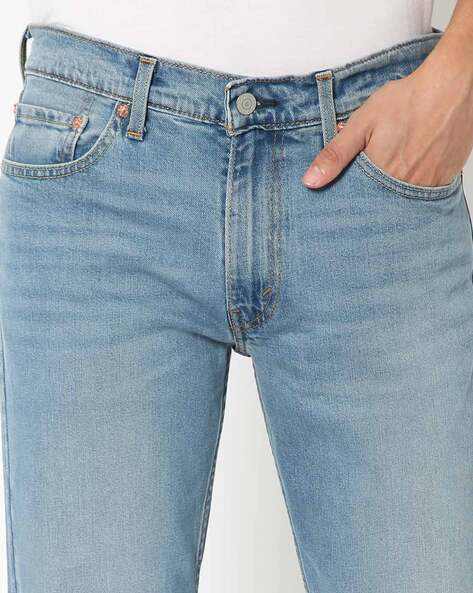 Washed Slim Fit Jeans-18298-1015