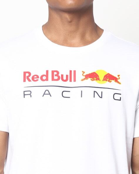 Red Bull Racing Logo Print Crew-Neck T-shirt-76313003