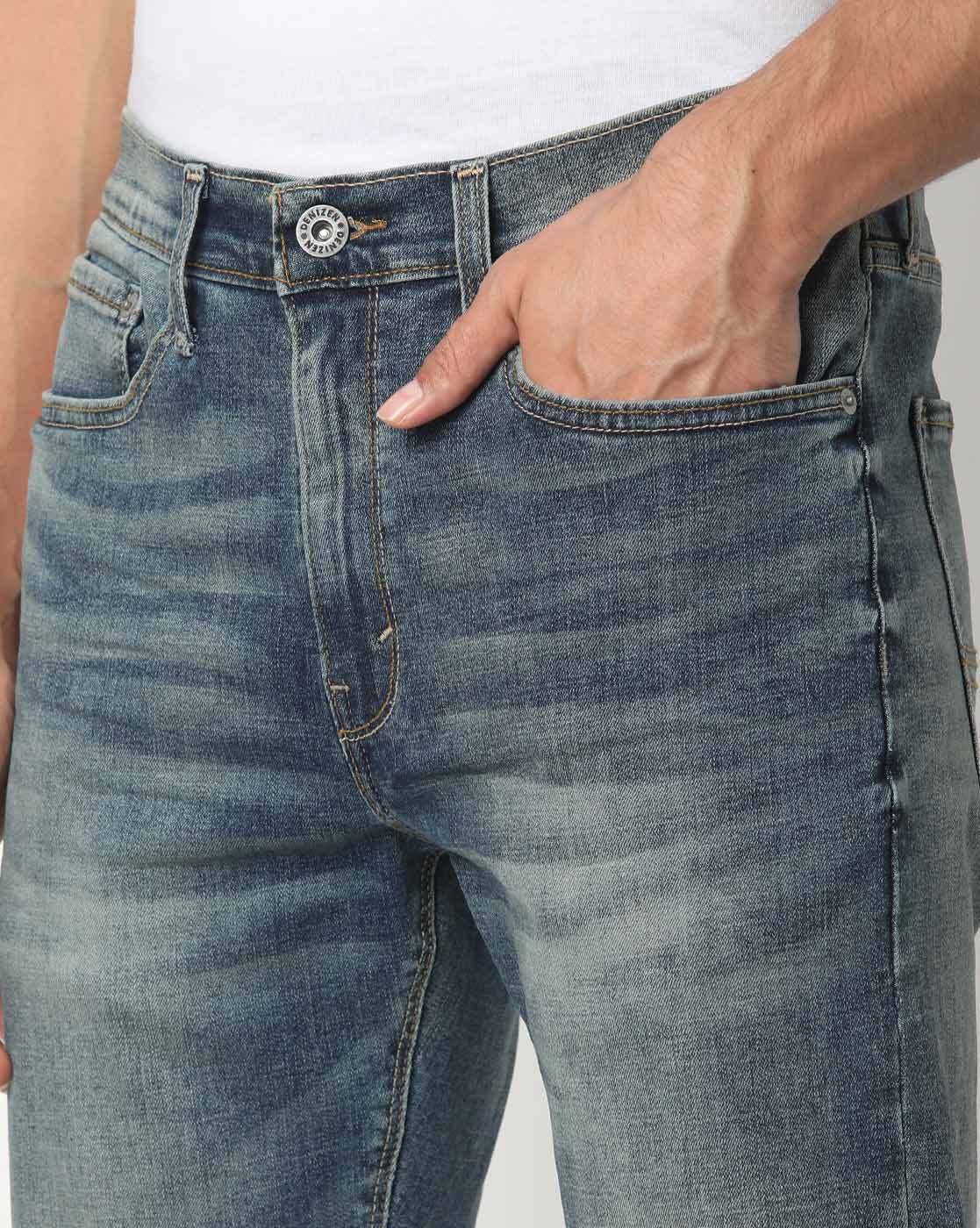 232 Flinder Mid-Wash Straight Slim Fit Jeans-47752-0079