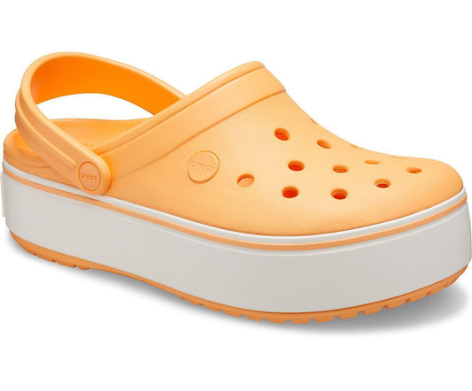 Crocband Platform Cantaloupe/White Unisex Clog-20543482s - Discount Store